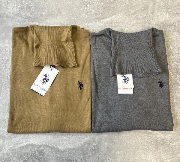 U.S. Polo Assn. Rollkragenpullover grau