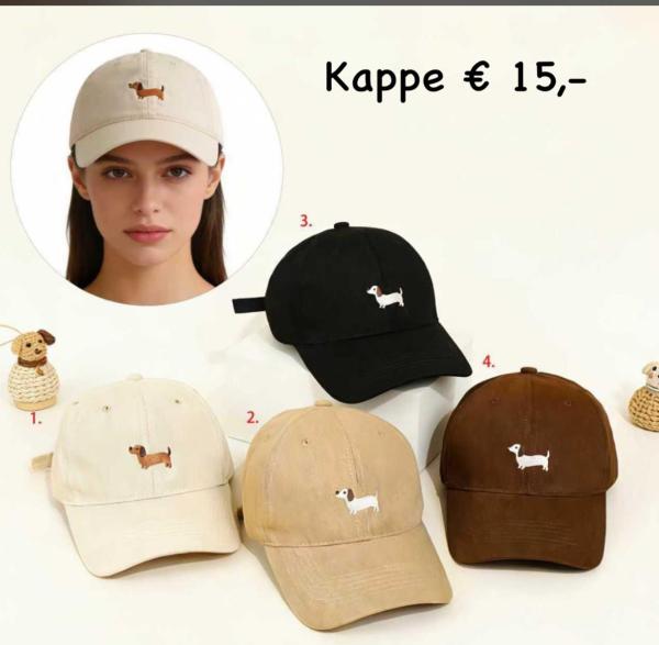 Cappys mit Dackelprint